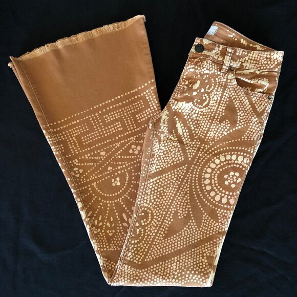 Rare Free People Discharge Bali Flare Jeans Sz 26 - Picture 8 of 16